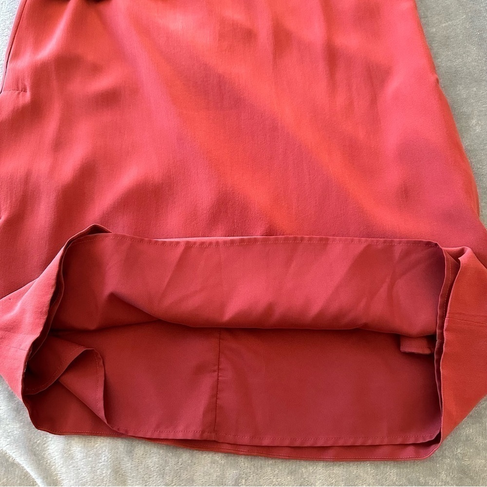 Madewell Silk One-Shoulder Burgundy Mini Dress Size 4 - Picture 9 of 13